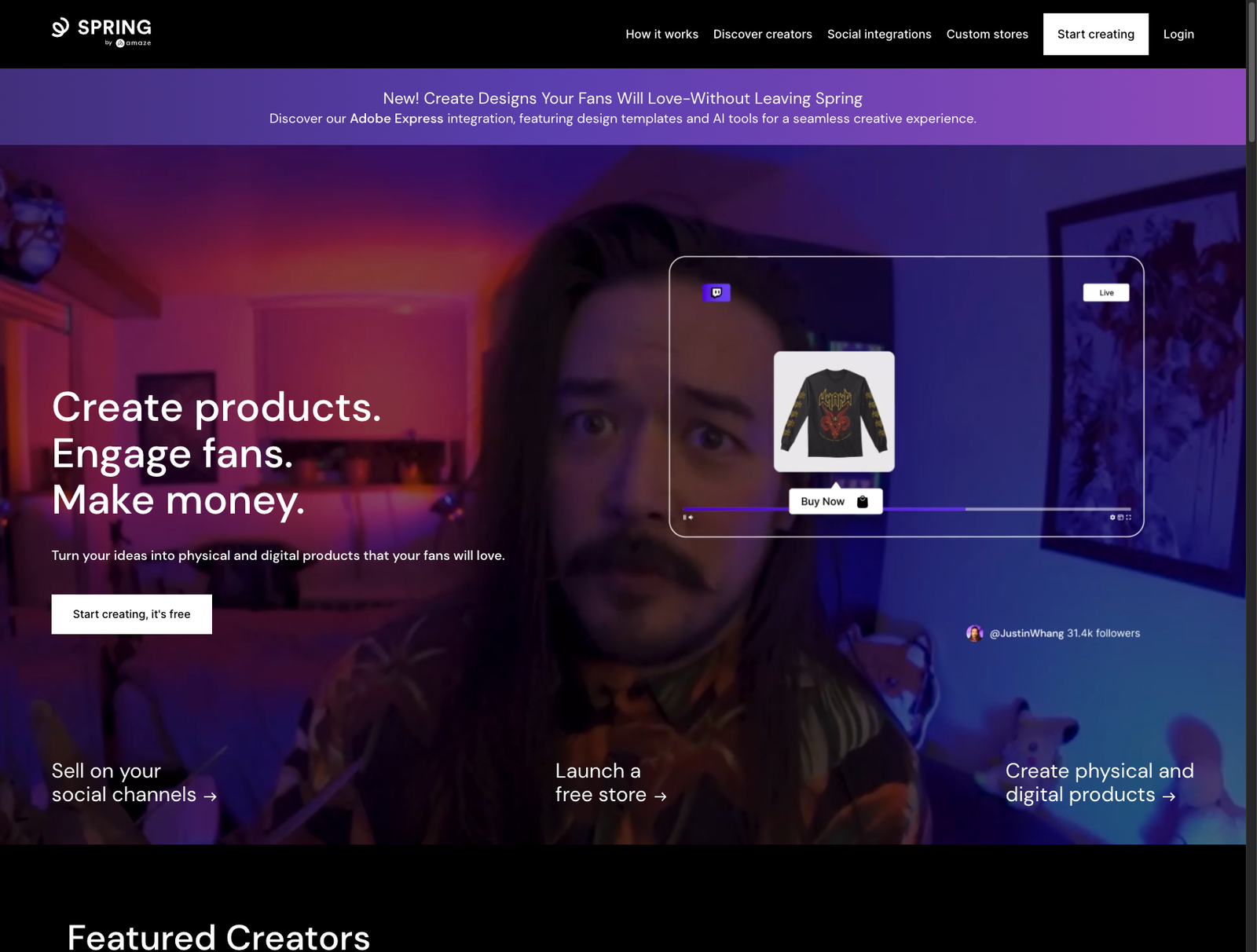 Teespring Website