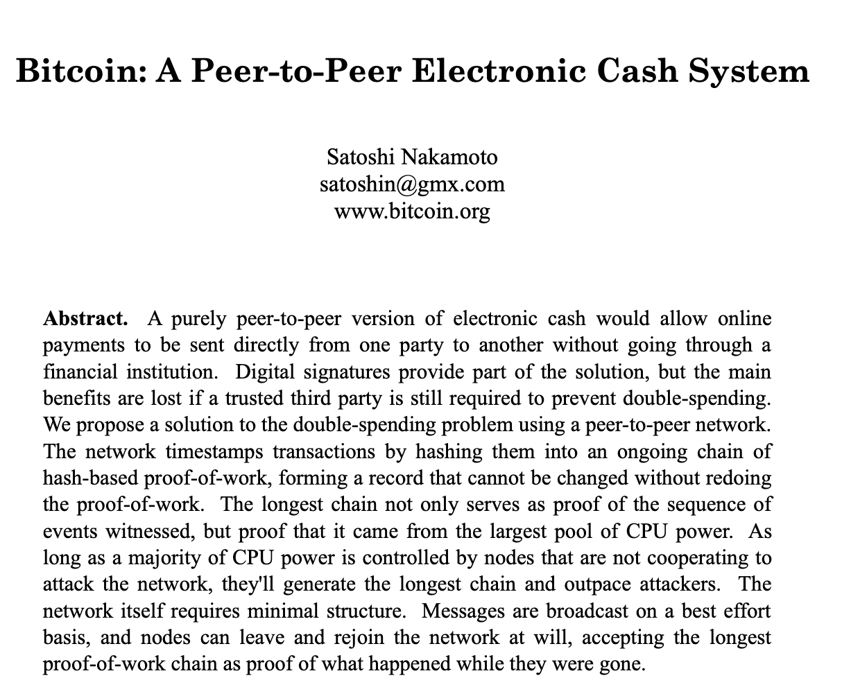 Bitcoin, A Peer-to-Peer Electronic Cash System logo