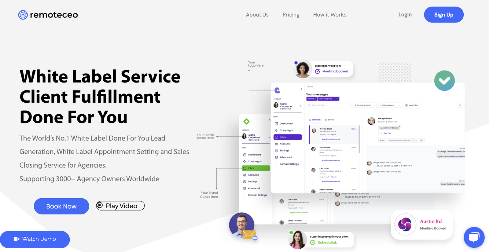 AI-powered white-label SaaS platform for automated lead generation, LinkedIn outreach, and client fulfillment dashboard.
