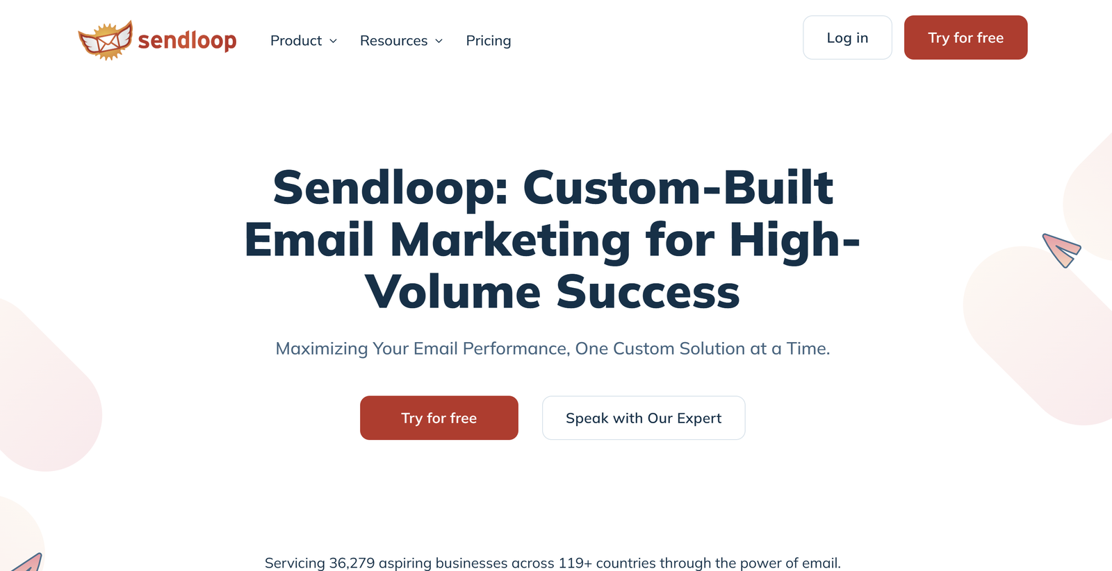 Sendloop email marketing dashboard interface showing white-label campaign management and analytics features