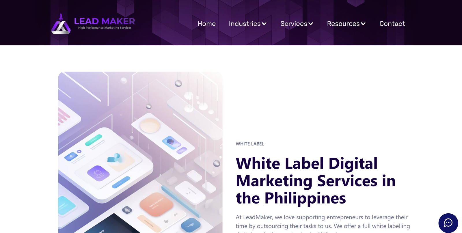 AI-powered lead generation platform offering customizable white-label solutions for SMBs