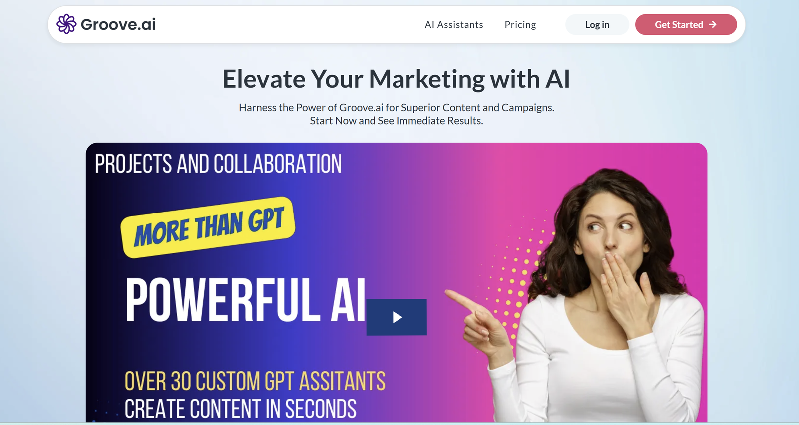 AI-powered SaaS platform with white-label marketing tools for automated content creation and lead generation.