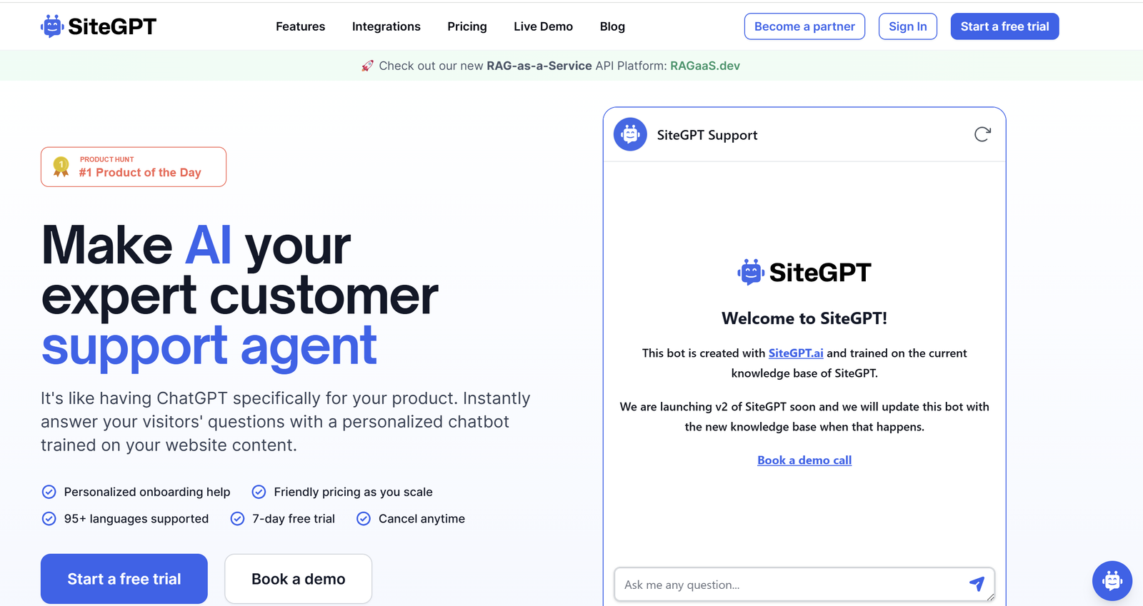 AI-powered chatbot platform offering customizable white-label solutions