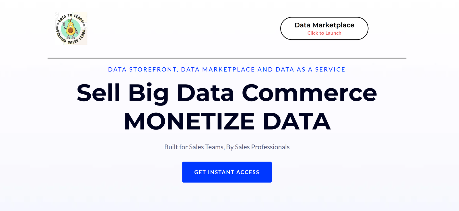 AI-driven data marketplace platform for white-label lead generation and CRM integration.