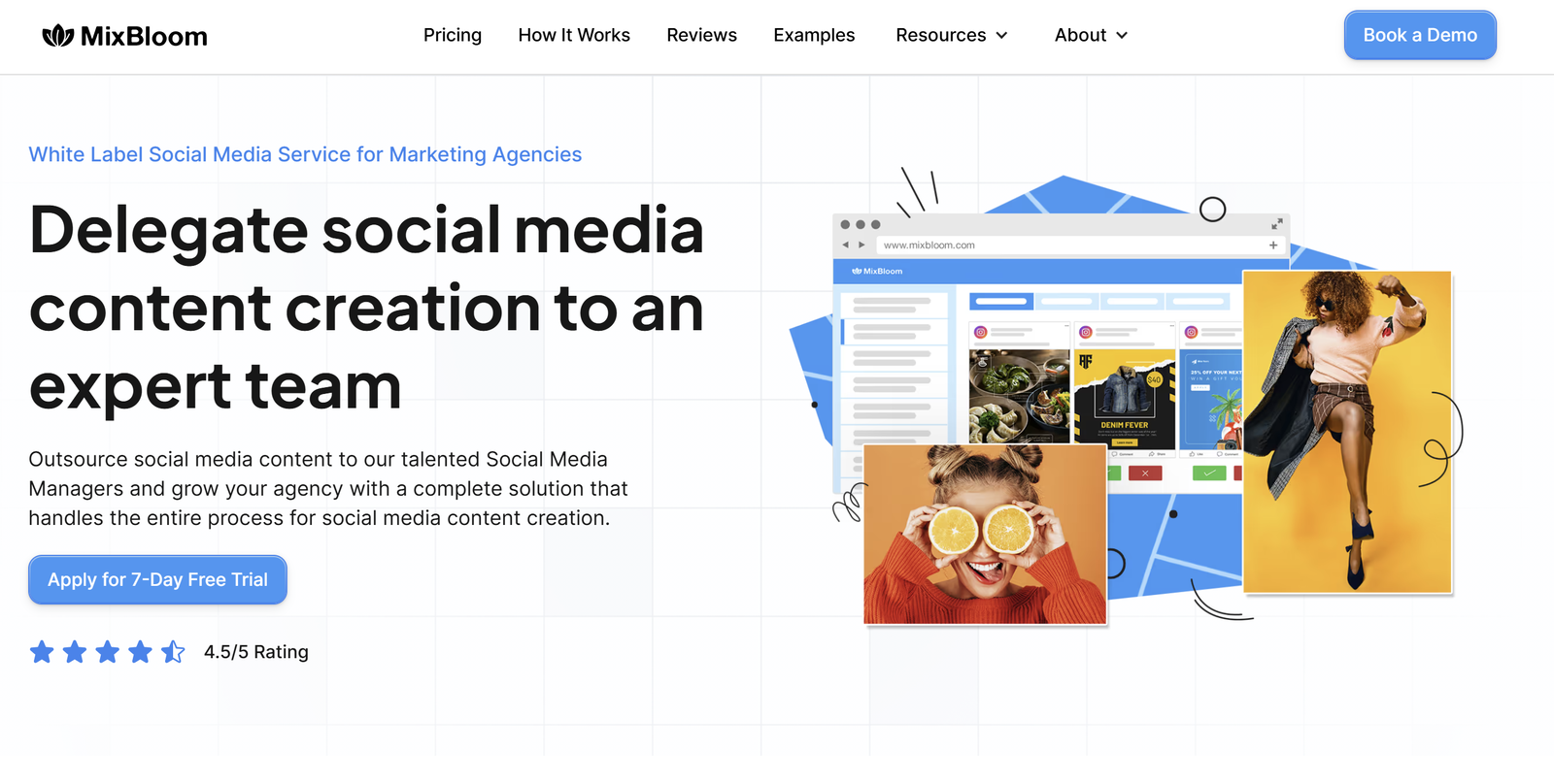  White-label social media management platform with AI content creation, client approval workflows, and multi-channel scheduling.