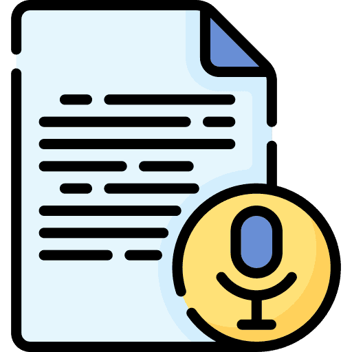 Transcribing logo