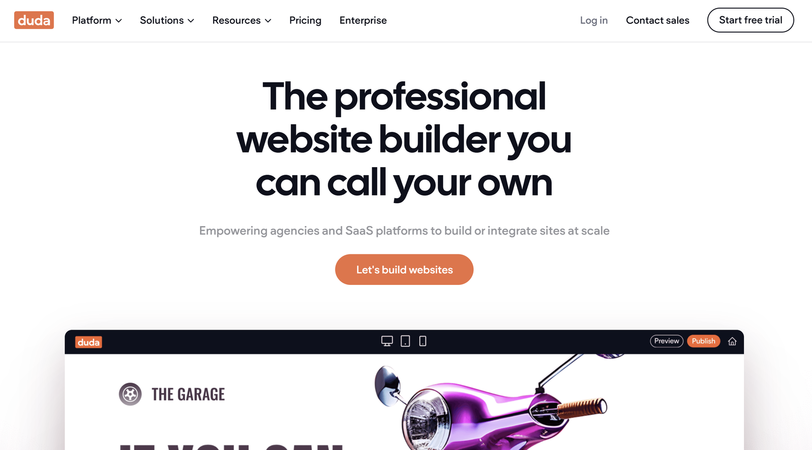 Professional white-label website builder with AI tools and responsive templates for agencies and enterprises