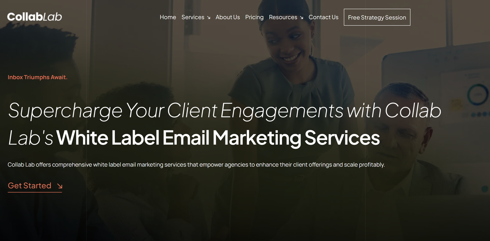 Professional white-label email marketing dashboard with analytics and campaign tools.