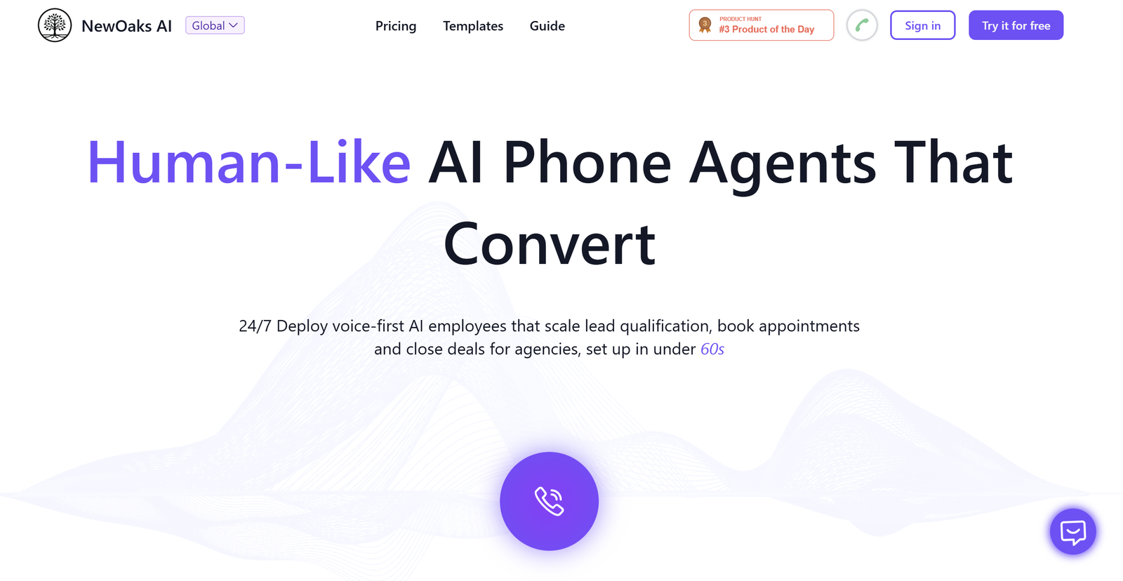NewOaks AI dashboard interface showing customizable white-label chatbot analytics and appointment booking features
