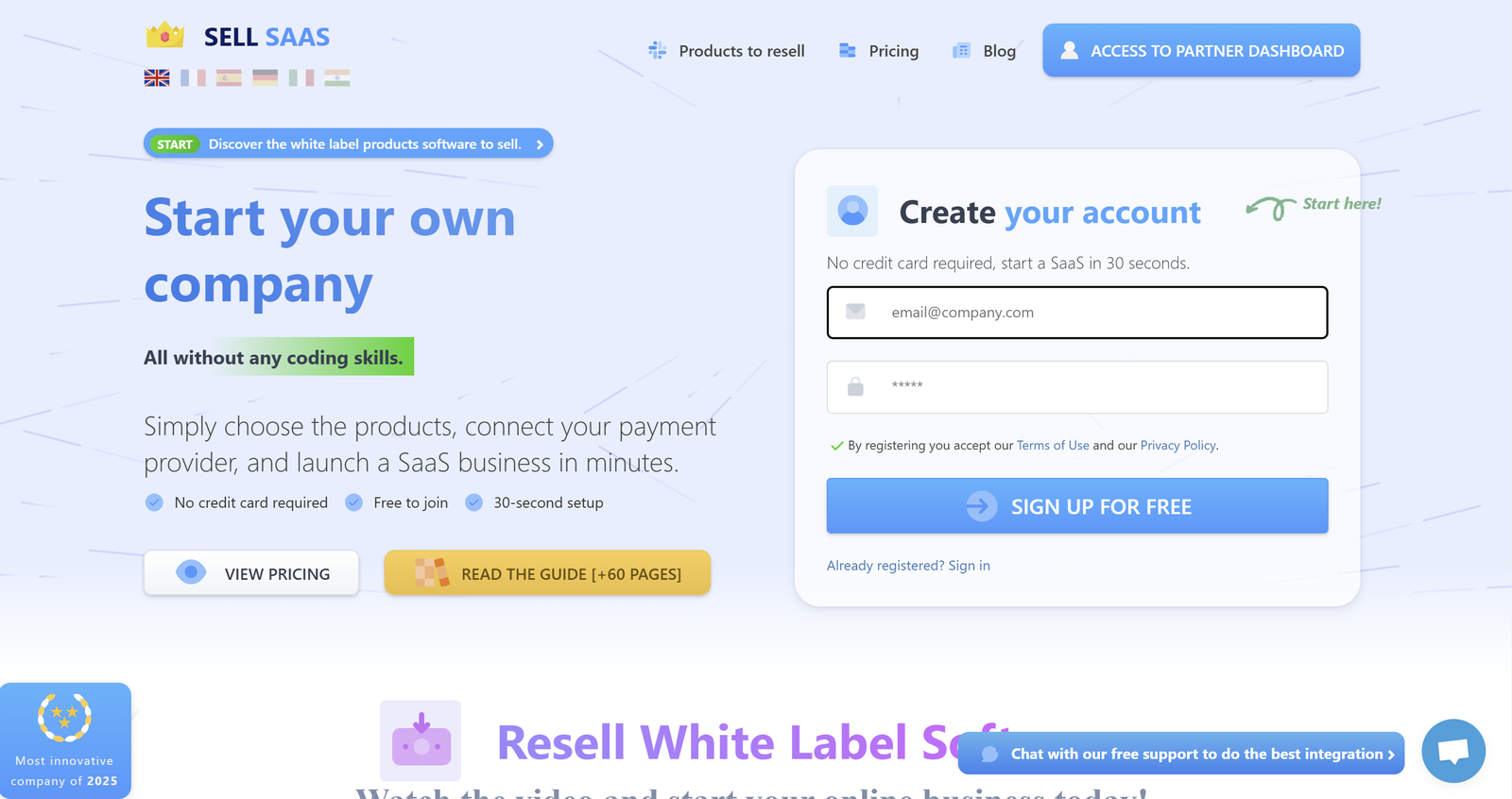 White-label SaaS dashboard showing real-time subscription analytics and rebranding tools