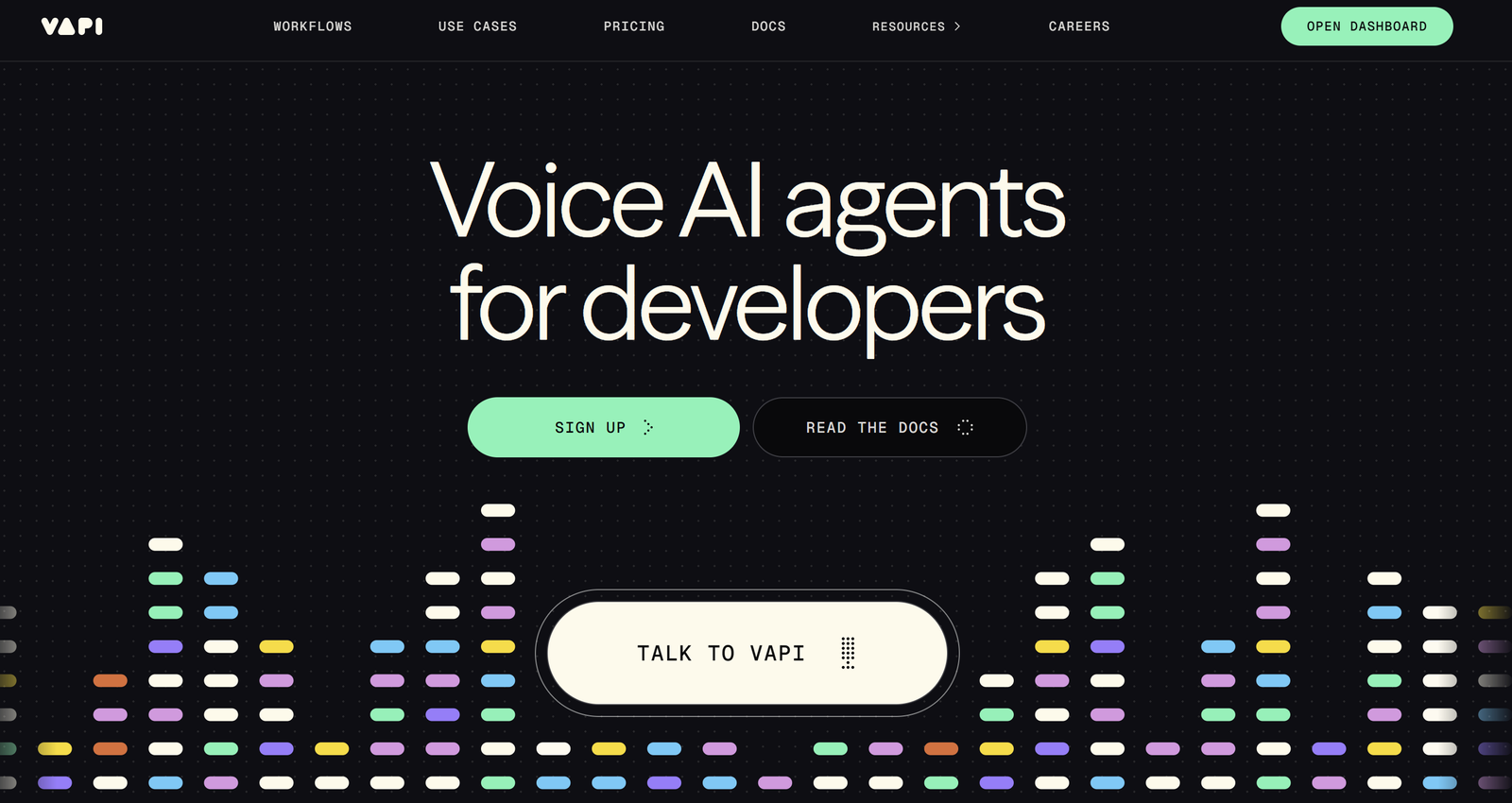 Vapi voice AI platform dashboard showing white-label conversation flows and real-time analytics interface