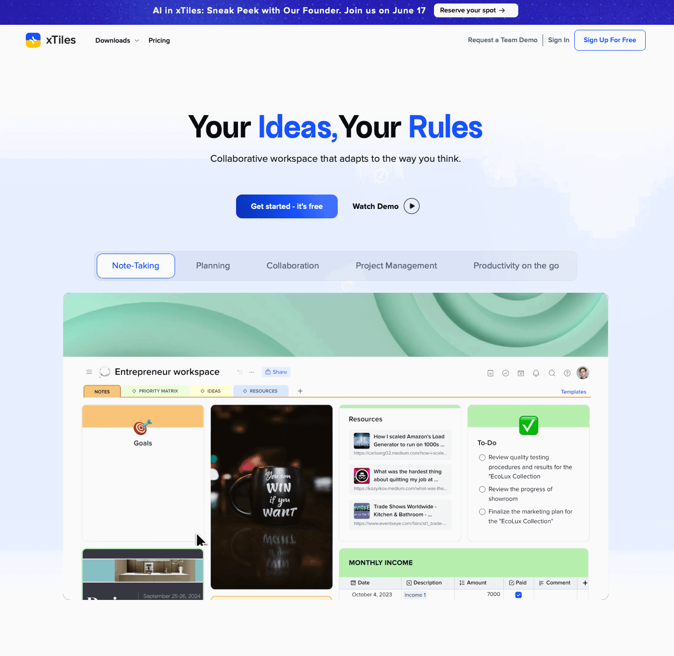 xTiles Website